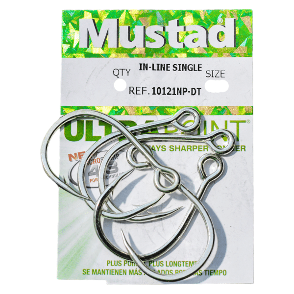 ANZUELO MUSTAD 10121NP IN LINE SINGLE HOOK PARA SENUELOS 1