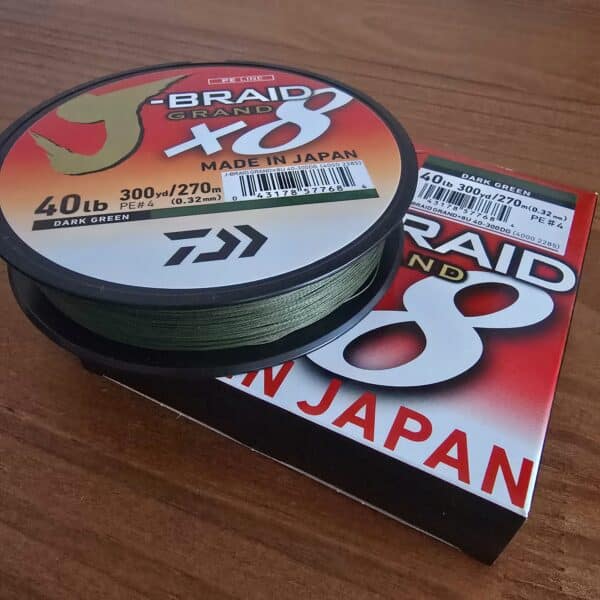 Multifilamento Daiwa J-Braid Grand X8 0.32mm- 40lbs - 300yds - Imagen 5