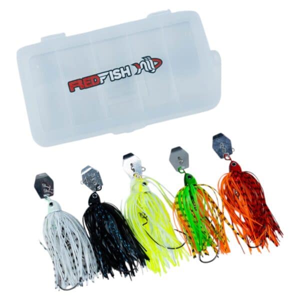 Señuelo Chatterbait Red Fish x 5 + Cajita - Imagen 3