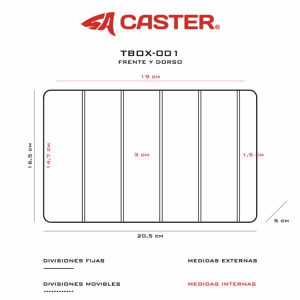 Caja Caster Para Señuelos Doble Faz 12 Divisiones - 20,5 x 17 x 5cm - TBOX-001 - Imagen 2