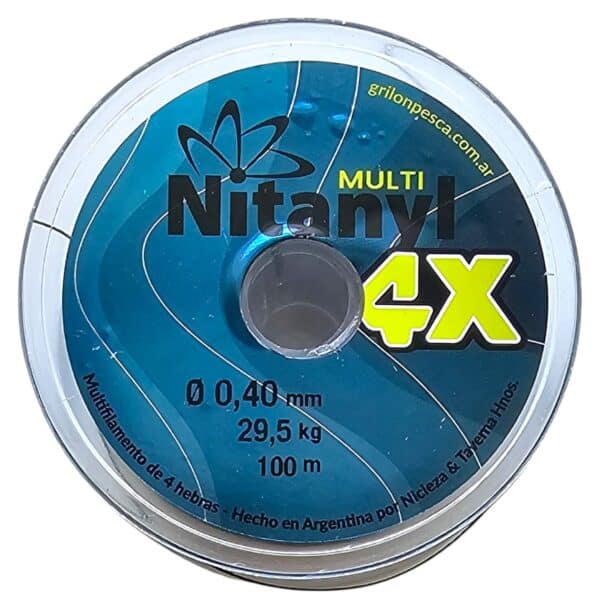 Multifilamento Grilon Nitanyl - Verde 4x - 0.40mm - 65lbs - 100mts