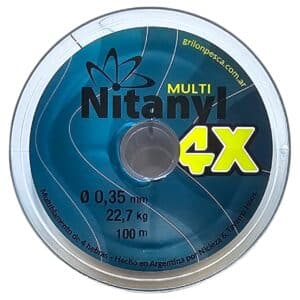 Multifilamento Grilon Nitanyl - Verde 4x - 0.35mm - 50lbs - 100mts