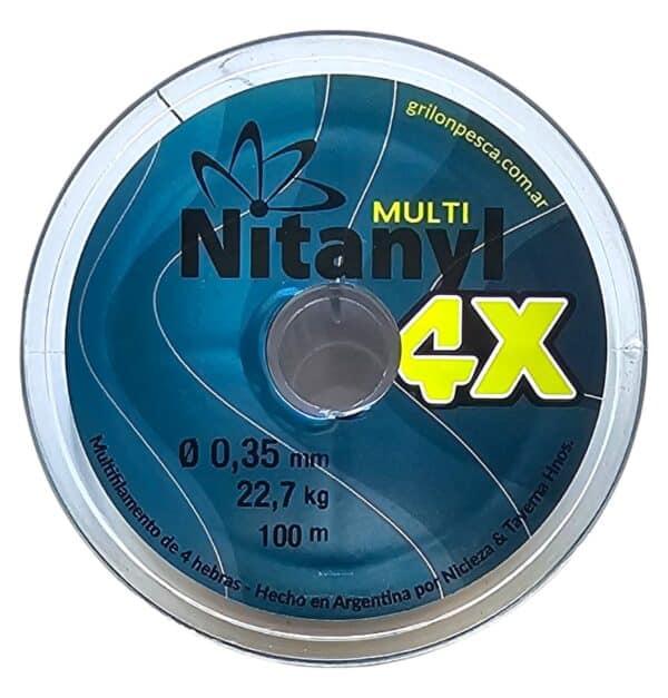 Multifilamento Grilon Nitanyl - Verde 4x - 0.35mm - 50lbs - 100mts