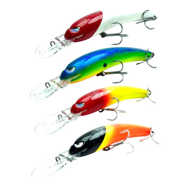 Combo 4 Señuelos Classic Banana Don Kb Trolling – (2) Media Agua + (2) Profundidad