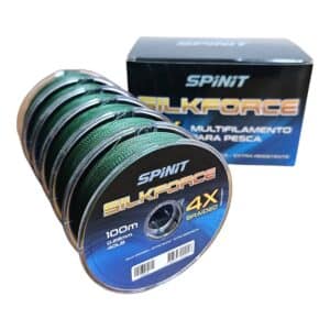 Multifilamento Spinit Silkforce 4X Braided 0.28mm- 40lbs - 600mts - Verde Musgo